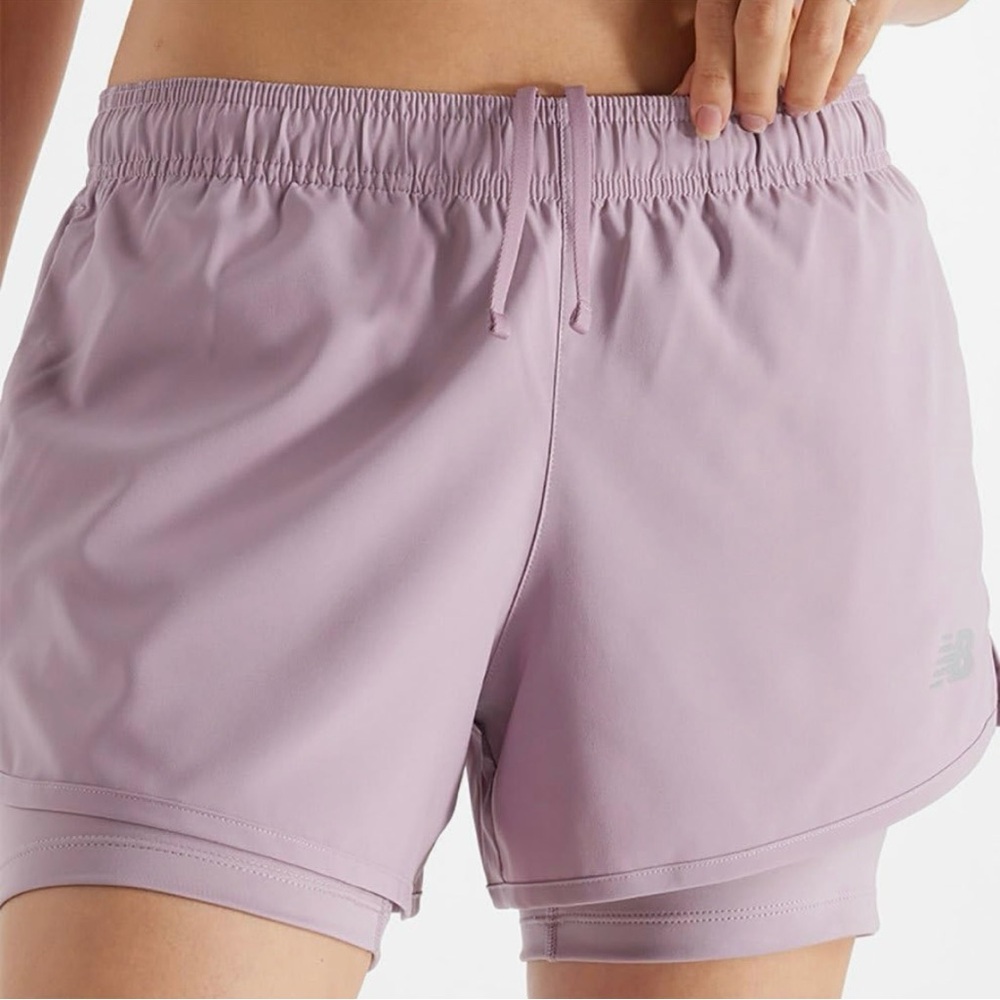 New balance 2 in 1 mauve shorts